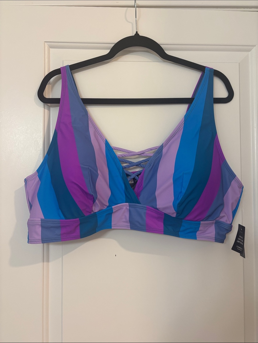 torrid Blue & Purple Striped Bikini